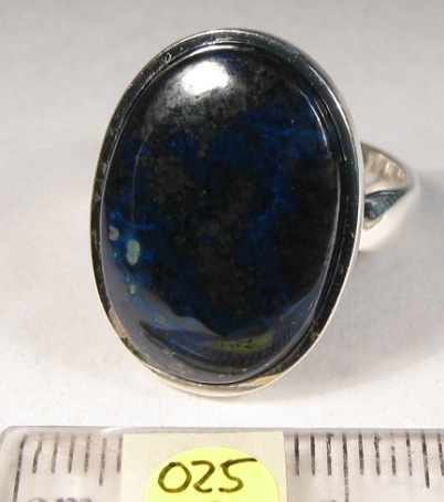 Foto Edelstein-Ringe in Sterlingsilber: Azurit-Cabochon