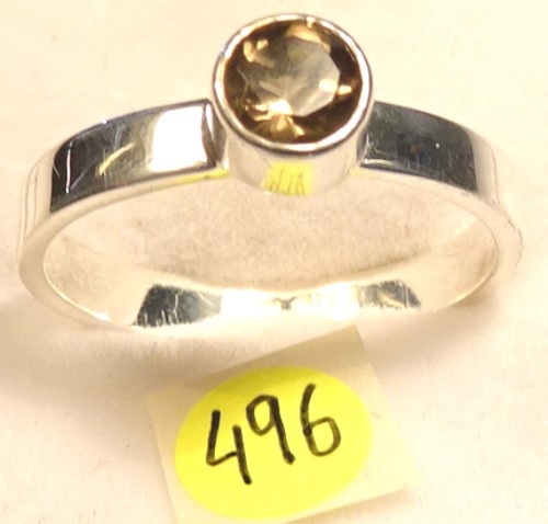Foto Edelstein-Ringe in Sterlingsilber: facettierter Rauchquarz