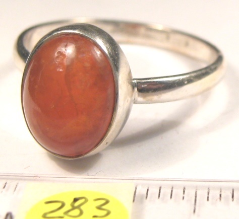 Foto Edelstein-Ringe in Sterlingsilber: Karneol-Cabochon