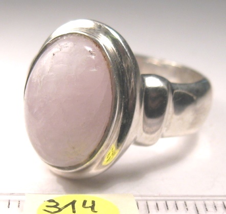 Foto Edelstein-Ringe in Sterlingsilber: Kunzit-Cabochon