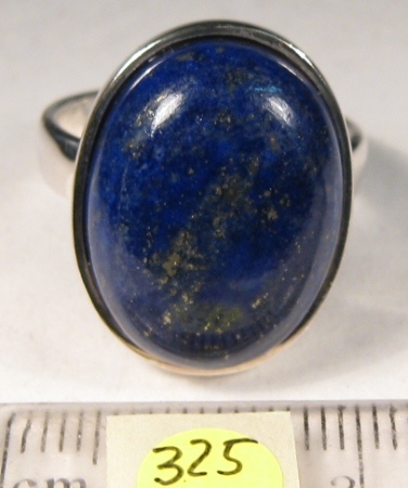 Foto Edelstein-Ringe in Sterlingsilber: ovaler Lapislazuli-Cabochon