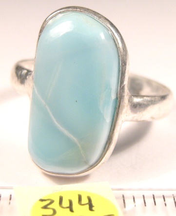 Foto Edelstein-Ringe in Sterlingsilber: Larimar-Freiform-Cabochon