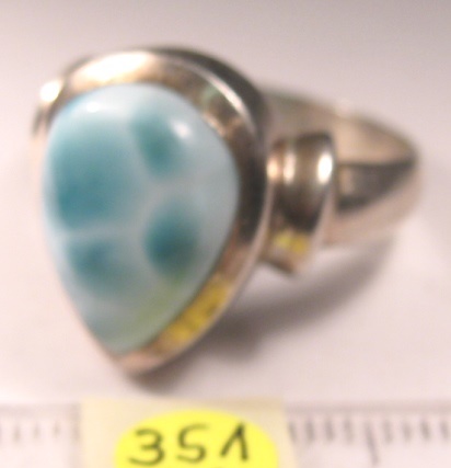 Foto Edelstein-Ringe in Sterlingsilber: Larimar besonders hübsch