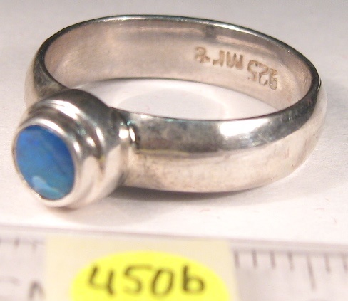 Foto Edelstein-Ringe in Sterlingsilber: runde Opal-Doublette