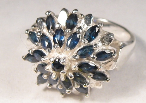 Foto Edelstein-Ringe in Sterlingsilber: toller Saphir