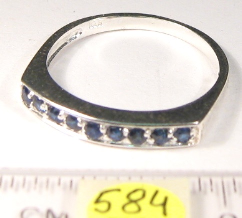 Foto Edelstein-Ringe in Sterlingsilber: blauer Saphir