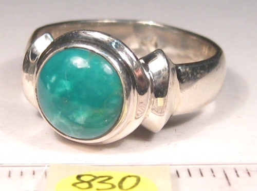 Foto Edelstein-Ringe in Sterlingsilber: Türkis-Cabochon