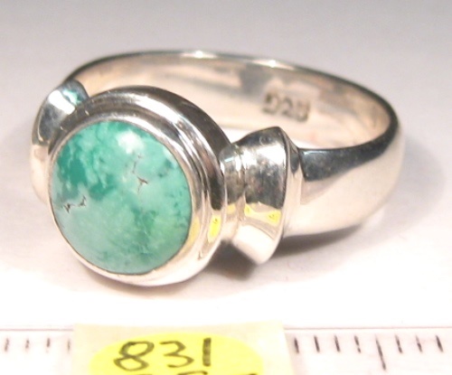 Foto Edelstein-Ringe in Sterlingsilber: rundem Türkis