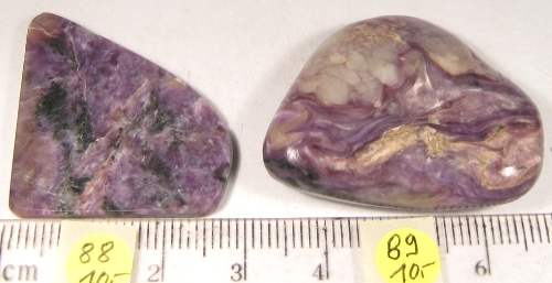Foto Edelsteine: Charoit Trommelsteine
