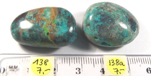 Foto Edelsteine: Chrysokoll Trommelsteine