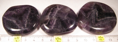 Foto Edelsteine: Amethyst zwei Scheibensteine / Trommelsteine