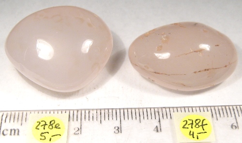 Foto Edelsteine: rosa Chalcedon Trommelsteine