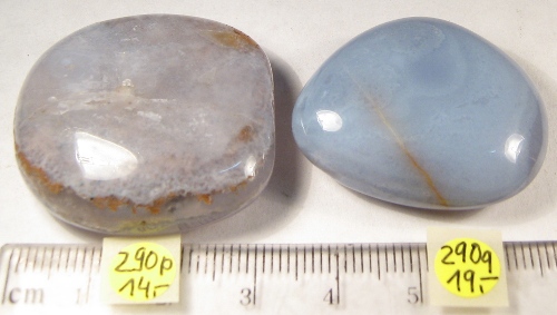 Foto Edelsteine: Chalcedon zwei Scheibensteine
