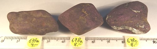 Foto Edelsteine: Purpurit Trommelsteine, 3 Stück