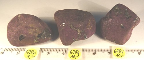 Foto Edelsteine: Purpurit Trommelsteine matt